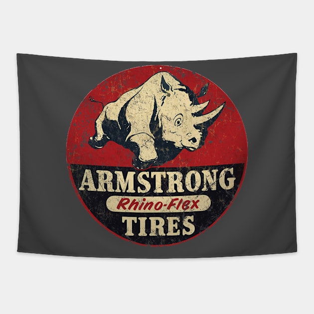 Armstong Tires Tapestry by MindsparkCreative