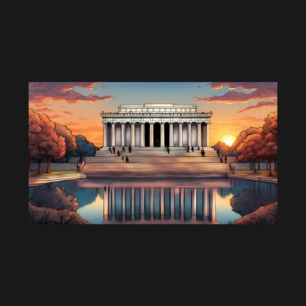 Lincoln Memorial at Sunset by LM Designs by DS