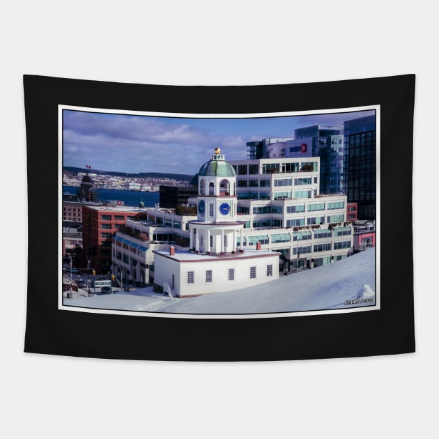 Halifax Town Clock in Winter Tapestry by kenmo