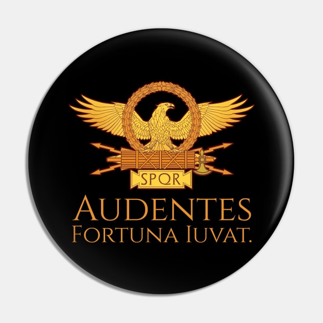 Audentes Fortuna Iuvat - Inspiring Classical Latin Saying Pin by Styr Designs