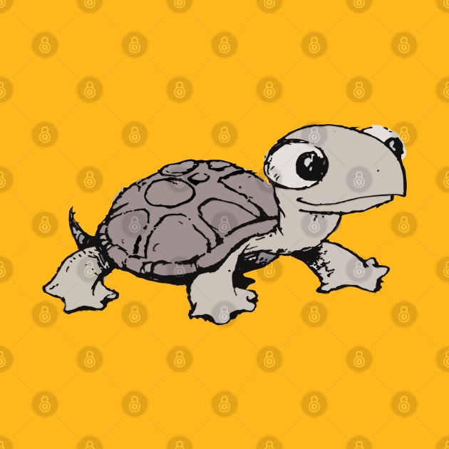 Adorable Tortoise Cartoon Sketch by madmonkey