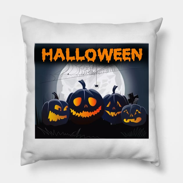 Dark Halloween Pillow by Pieartscreation