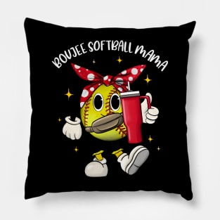 Boujee Softball Mama Pillow