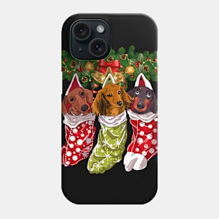 Dachshunds Socks Christmas Gifts Dogs Lovers Phone Case