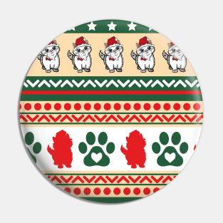 Cute Cat Christmas Print Pin