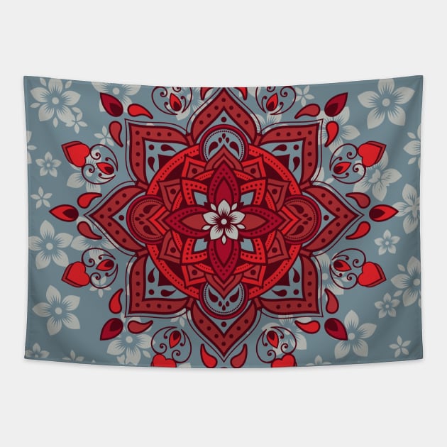 Mandala Design Tapestry by Liesl Weppen