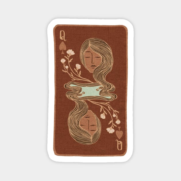 Queen of Spades Magnet by Cecilia Mok