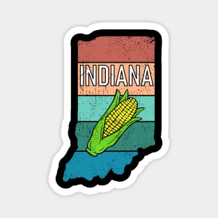 Indiana Hoosier Corn State Outline Magnet