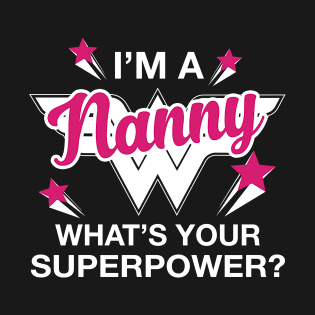 I'm A Nanny What's Your Superpower? Personalized Grandma Shirt by bestsellingshirts