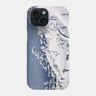 19th C. Snow on Asuka Hill Japan Phone Case