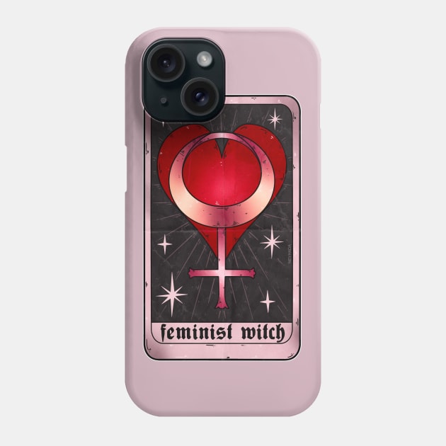 feminist witch tarot card Phone Case by chiaraLBart