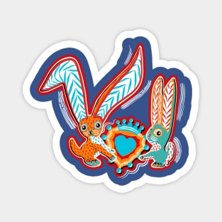 Valentine Alebrije Rabbits Magnet