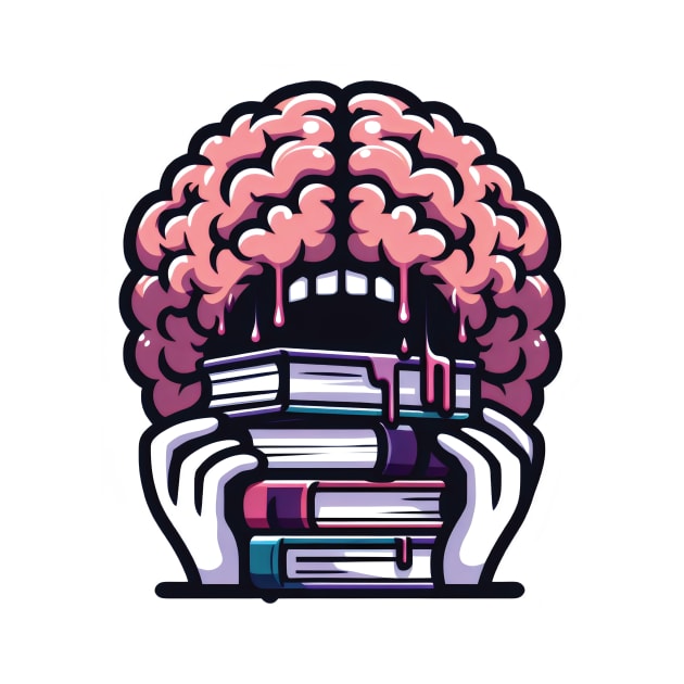 Brain Eating Books Funny For Readers And Books Lovers by valiantbrotha