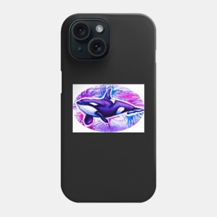 Color Splash Orca Phone Case