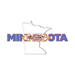 Minnesota Colored State Letters T-Shirt