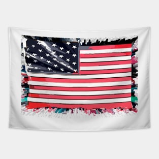 Extruded USA flag Tapestry