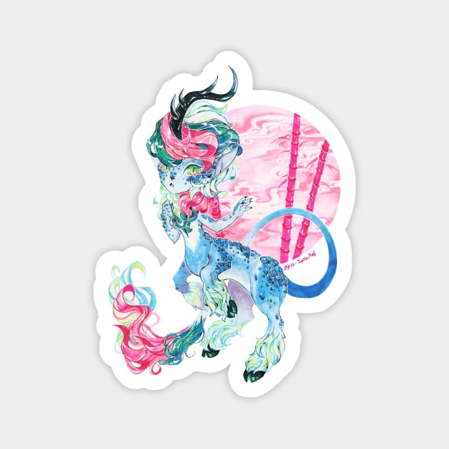 BubbleGum Kirin Magnet by Shiro Narwhal