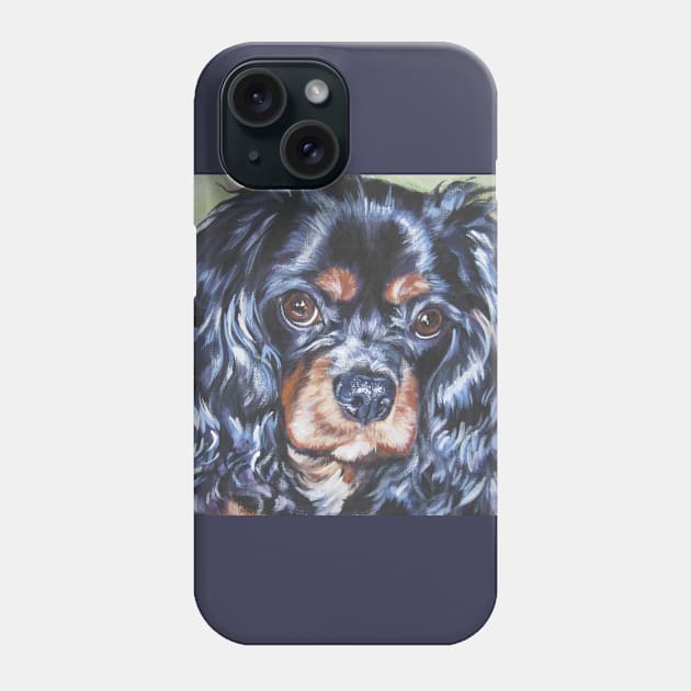 cavalier king charles spaniel fine art painting Phone Case by LASHEPARD