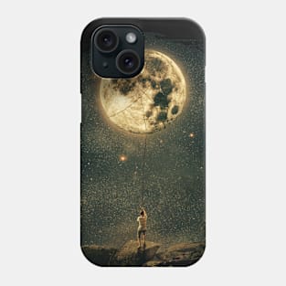 pulling moon Phone Case