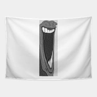 Pepe Laugh (black) Meme Tapestry