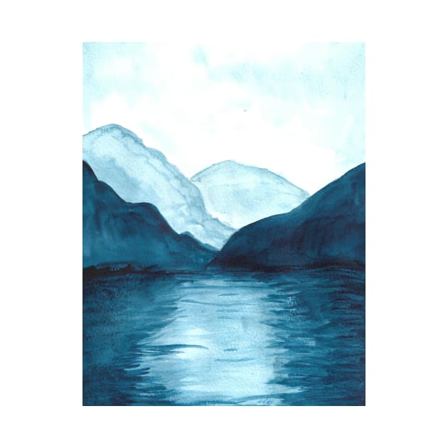 Watercolour Blue Mountains by creativebakergb