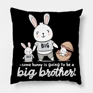 Big Brother Announcement Cute Bunny Family Design Pillow