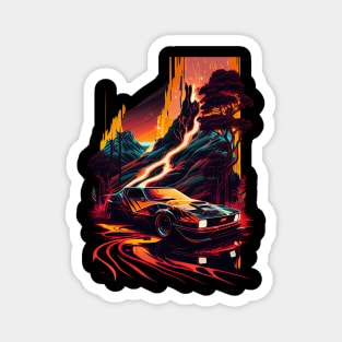 Volcanic Mustang Race Magnet