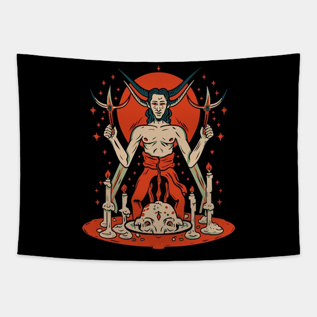 Infernal Symphony: Step into the Serpent's Spell with Our Wicked Ensemble Tapestry by Lucifer