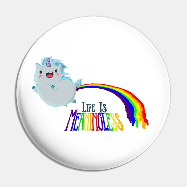 Happy Unicorn Pin by kwardart