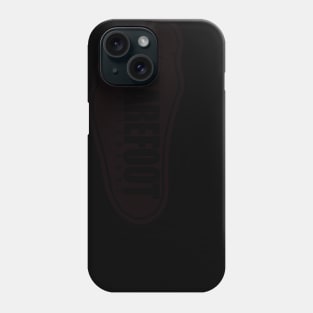 MATTE - NOT SHINY - BLACK Barefoot Skateboards Logo Phone Case