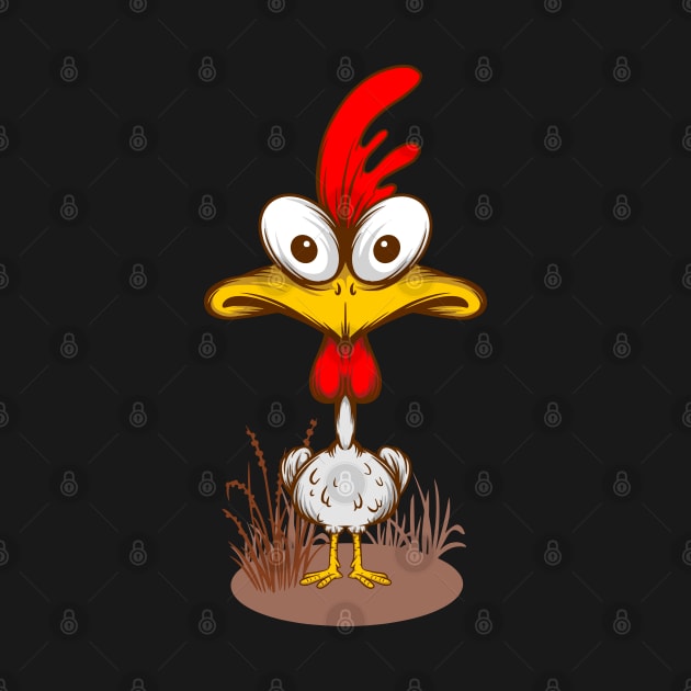 Funny Chicken Rooster Graphic Chicken Farmer Gift by BadDesignCo