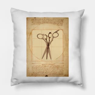 Vitruvian Haircut 1 Pillow