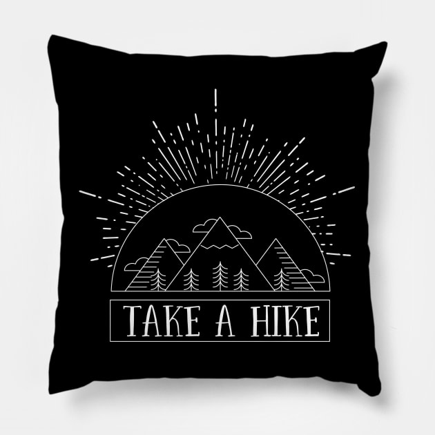 Hiking - Take A Hike Pillow by Kudostees