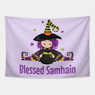 Samhain Witch Gift Wicca Pagan Gifts Witchy Design Tapestry