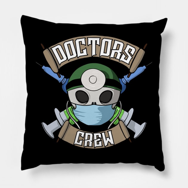 Doctors crew Jolly Roger pirate flag Pillow by RampArt