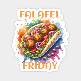 Watercolor Falafel Friday Magnet