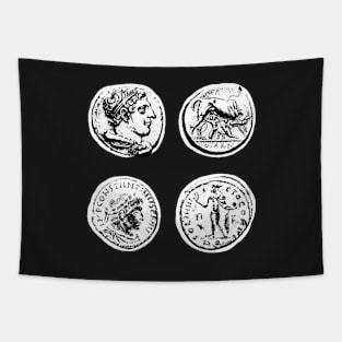 Metal detectorist Roman coin Tapestry