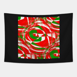 Red, green and white Tapestry