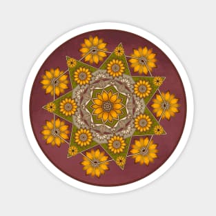 Sunflower mandala Magnet