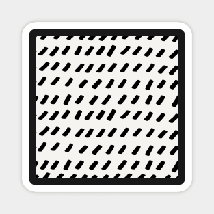 Black & White Dash Pattern Magnet