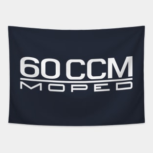 60cc moped emblem (white) Tapestry