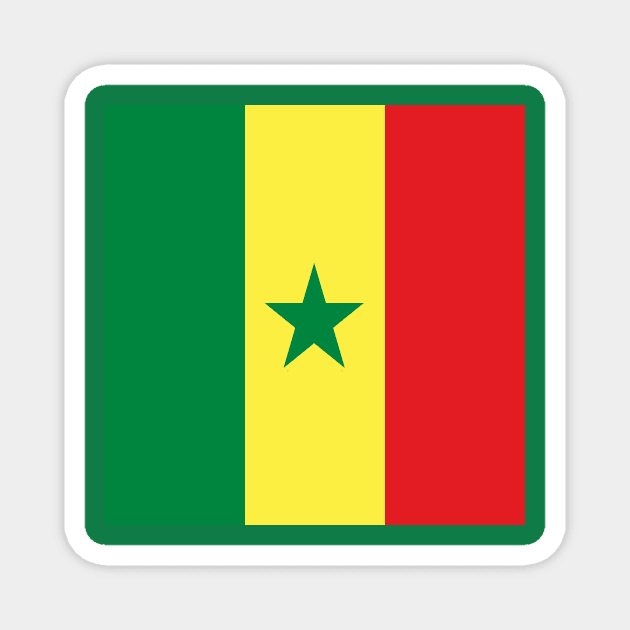 Senegal Flag Magnet by flag for all