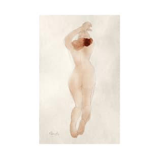 Auguste Rodin Nude Female Posterior Illustration T-Shirt