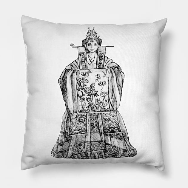 Sketch - Korean bride Pillow by Karoのkyuuto