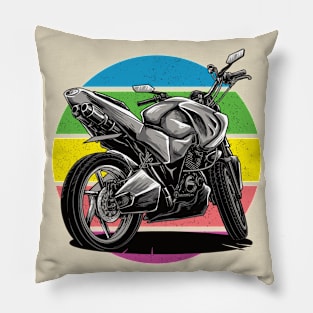 Vintage design motorcycle colors Pillow