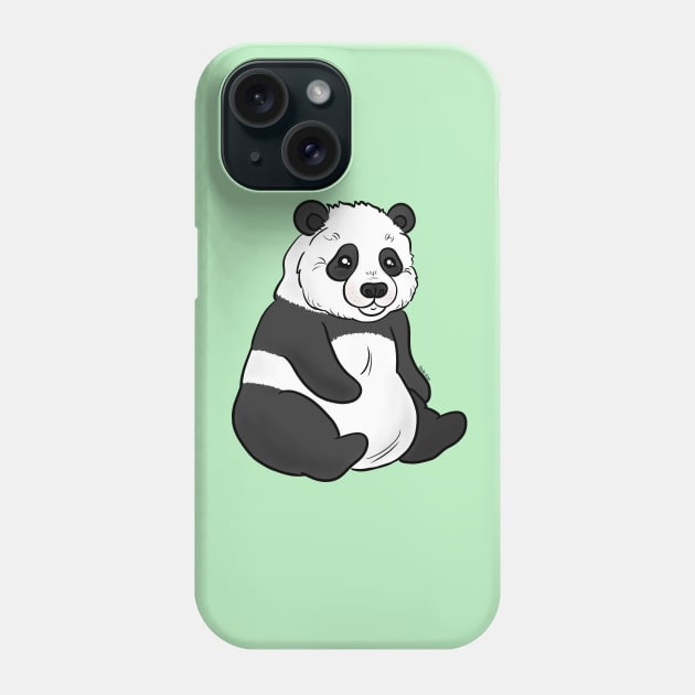 A peaceful panda bear Phone Case by doodletokki