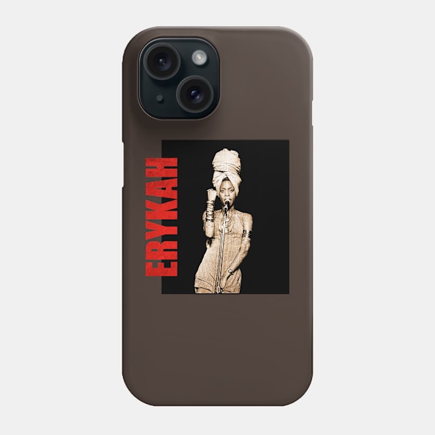 TEXTURE ART-Erykah Badu - Retro Aesthetic Fan Art Phone Case by ZiziVintage