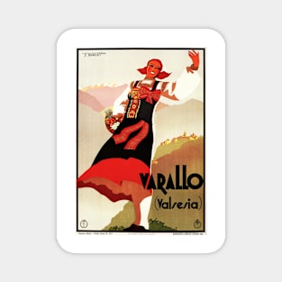 ITALY VARALLO VALSESIA Vintage Italian Holidays Travel Promotional Magnet