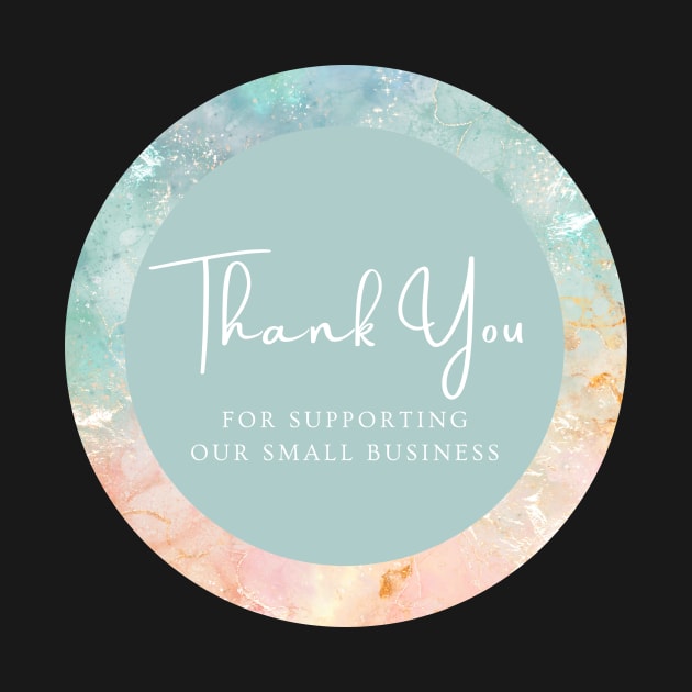 Thank You for supporting our small business Sticker - Sweet Blue by LD-LailaDesign