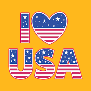 I Love USA American Flag T-Shirt